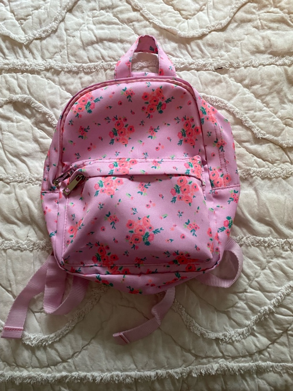 fabkids Pink Floral Kids Backpack
